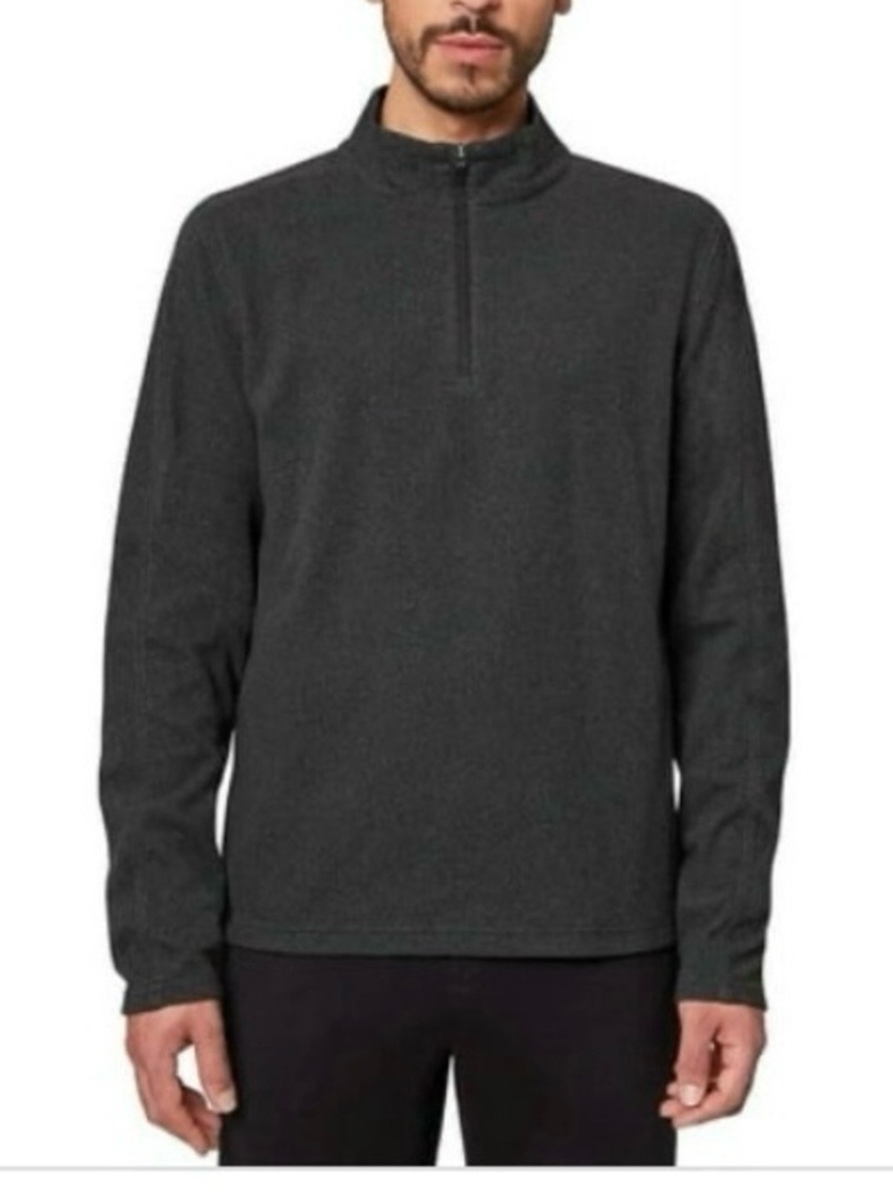Mondetta Men S Knit 1/4 Zip Pullover black Size Medium